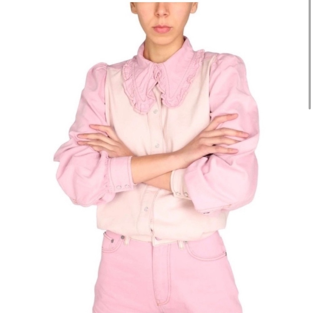 Blue B Collection Chic Pink and Cream Women's Blouse 💗 - Picture 6 of 14